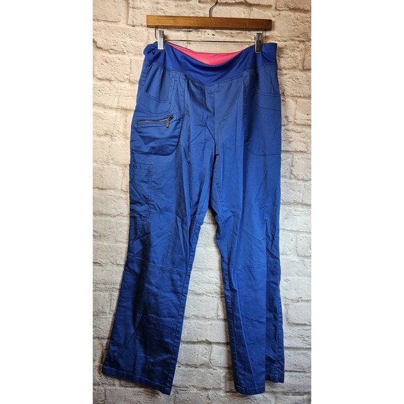 Beyond Scrubs Women Scrub Pants Size L Galaxy wideband elastic waist 6 pockets - Picture 1 of 11